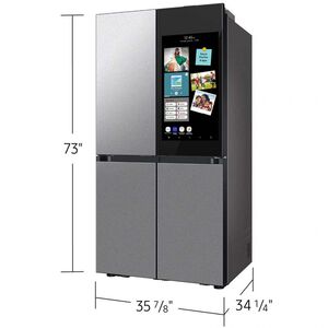 Samsung Bespoke 36 in. 28.6 cu. ft. Smart 4-Door French Door Refrigerator with Internal Water Dispenser - Fingerprint Resistant Stainless, Fingerprint Resistant Stainless, hires