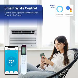 Friedrich Chill Premier Series 15,000 BTU Smart Energy Star Window/Wall Air Conditioner with Inverter & Sleep Mode - White, , hires
