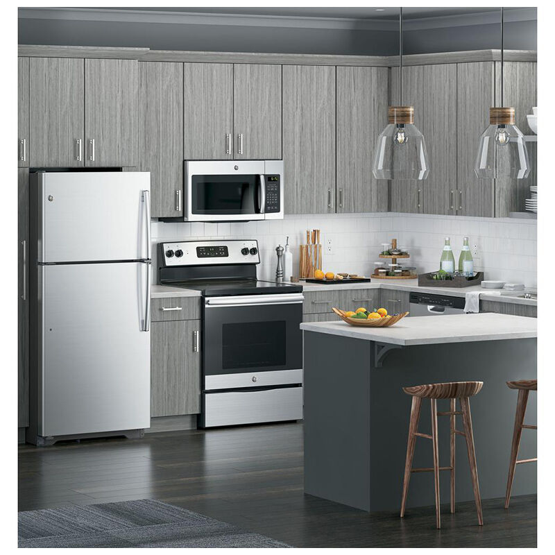 GE 30 in. 1.6 cu. ft. 950W Over-the-Range Microwave with 300 CFM - Stainless Steel, Stainless Steel, hires