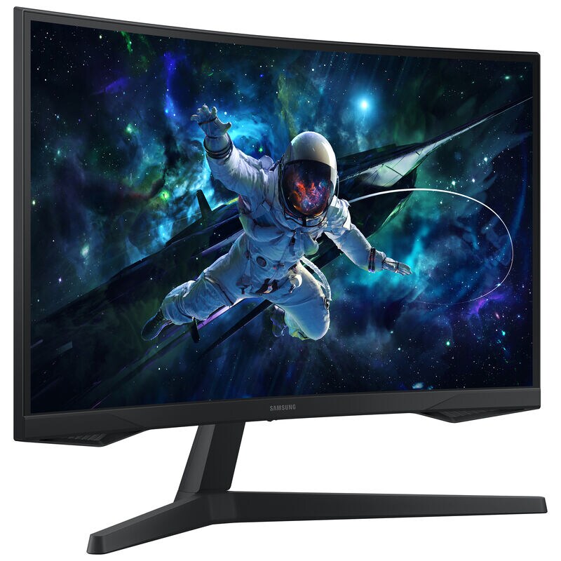 Samsung - 27" Odyssey 1000R Curved QHD 165Hz 1ms AMD FreeSync Gaming Monitor (DP, HDMI) - Black, , hires