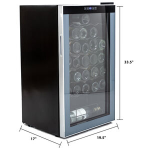Avanti 20 in. Freestanding Wine Cooler with Wire Racks, Single Temperature Zone & 34 Bottle Capacity - Platinum, , hires