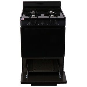 Premier 24 in. 3.0 cu. ft. Oven Freestanding Gas Range with 4 Open Burners - Black, Black, hires