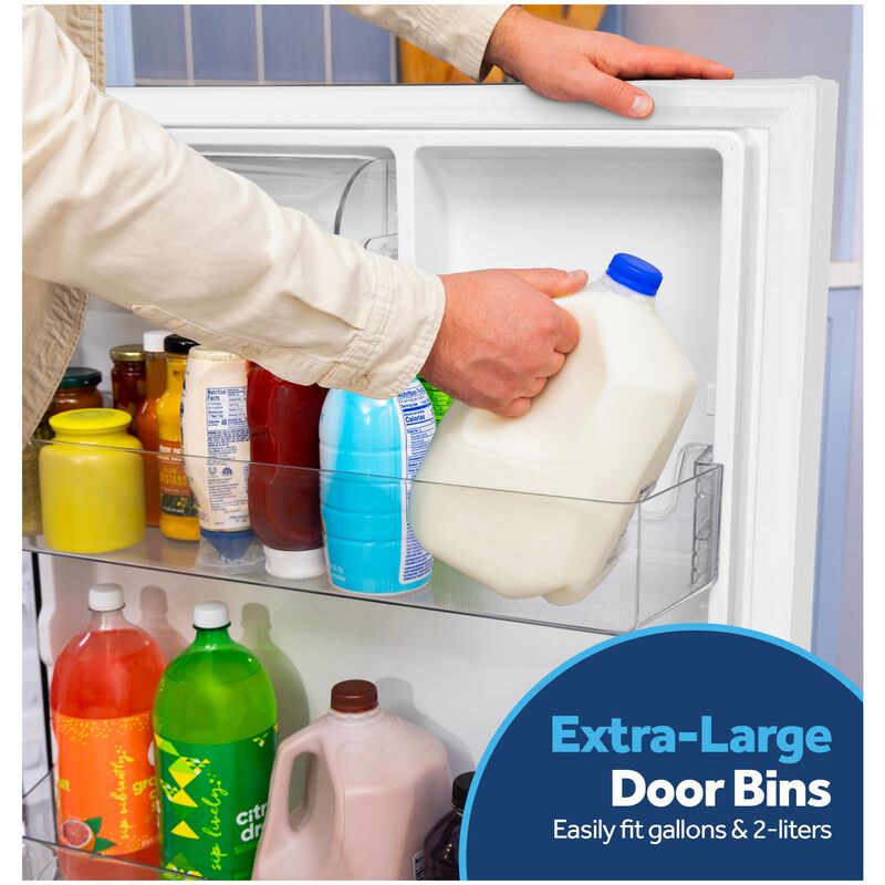 GE 30 in. 21.0 cu. ft. Garage-Ready Top Freezer Refrigerator - White, White, hires