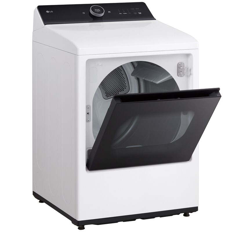 LG 27 in. 7.3 cu. ft. Smart Gas Dryer with EasyLoad Door, AI Sensor Dry, TurboSteam Technology, Sanitize & Steam Cycle - Alpine White, Alpine White, hires