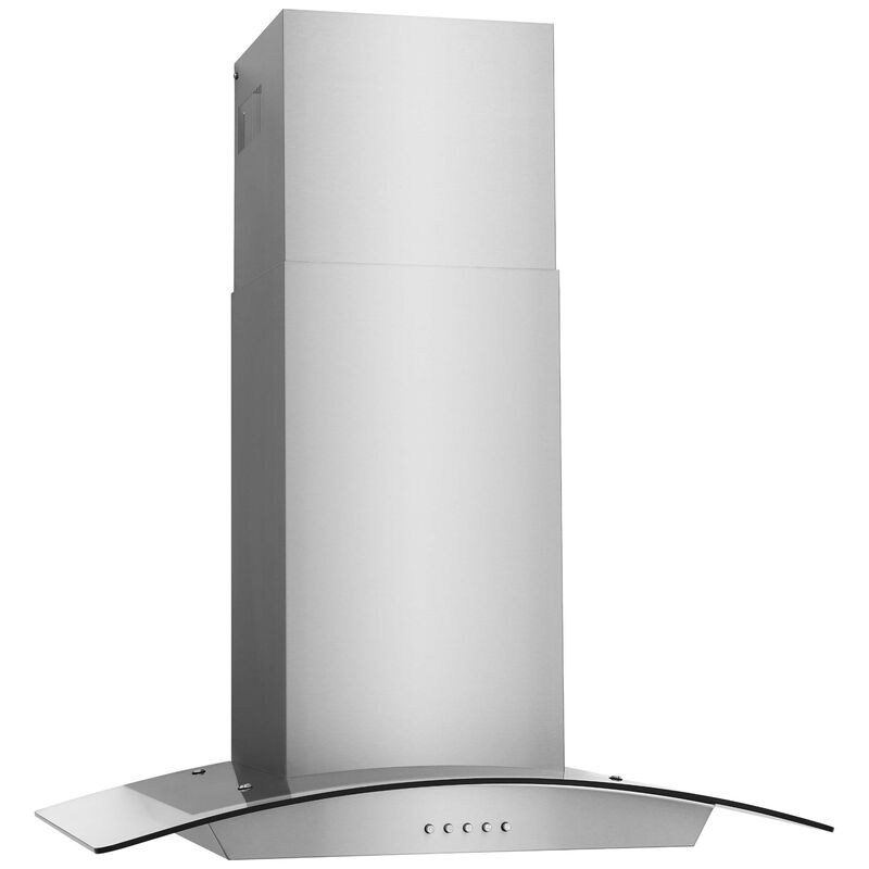 Frigidaire 30 in. Ducted Chimney Style Range Hood with 340 CFM, 3 Fan Speeds & 2 LED Lights - Stainless Steel, , hires