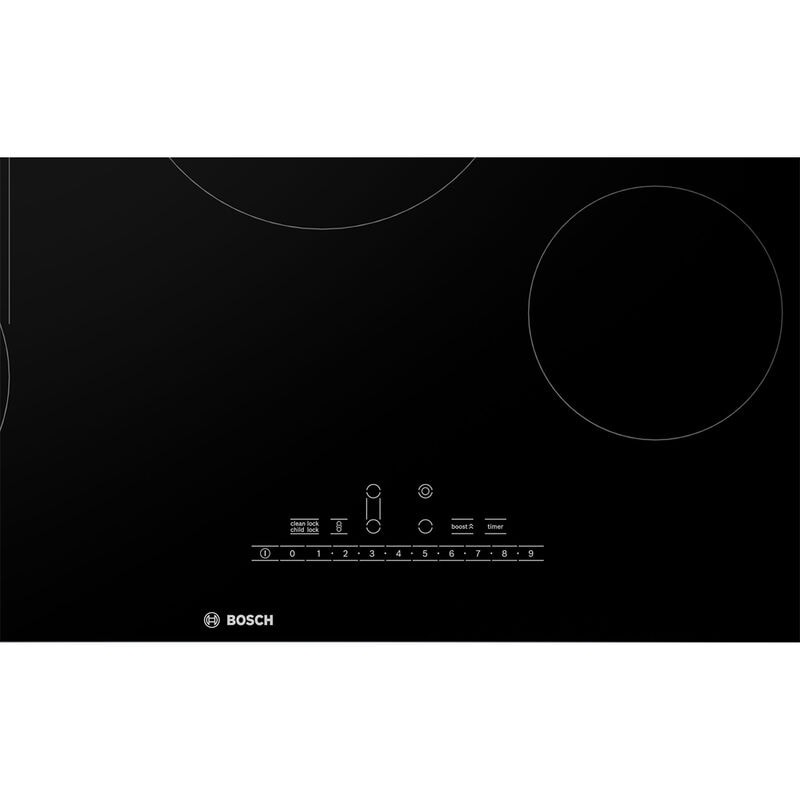 Bosch 800 Series 30 in. 4-Burner Electric Cooktop with Simmer Burner & Power Burner - Black, , hires