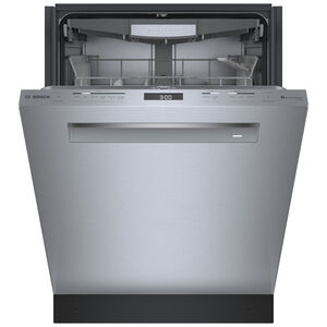 Bosch 800 Series 24 in. Top Control Smart Dishwasher with 42 dBa Sound Level, 3rd-Rack, CrystalDry & Pocket - Stainless Steel, Stainless Steel, hires