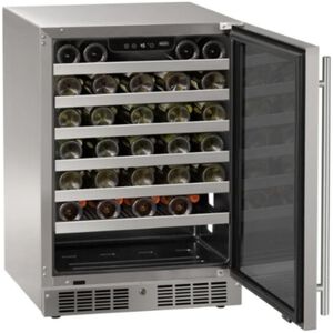 Marvel The Essential Collection 24 in. Outdoor Undercounter Wine Cooler with Wire Racks, Single Temperature Zone & 55-Bottle Capacity - Stainless Steel, , hires