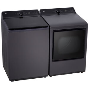 LG 27 in. 5.5 cu. ft. Smart Top Load Washer with EasyUnload, TurboWash3D Technology & AI Sensing - Matte Black, Matte Black, hires