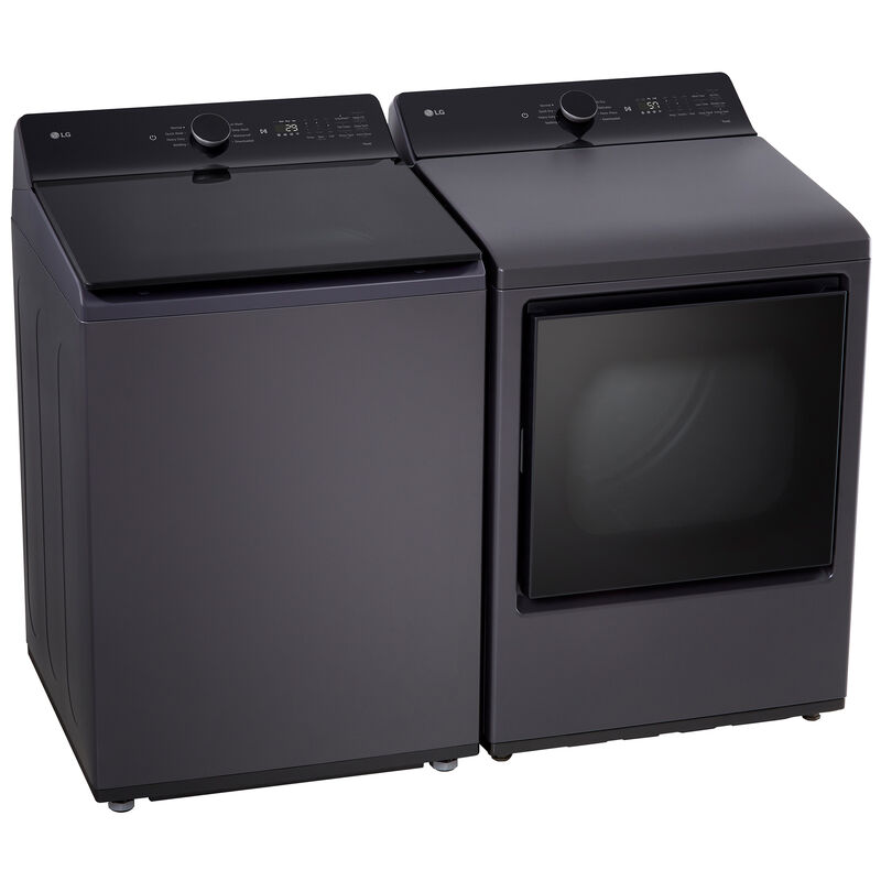 LG 27 in. 5.5 cu. ft. Smart Top Load Washer with EasyUnload, TurboWash3D Technology & AI Sensing - Matte Black, Matte Black, hires