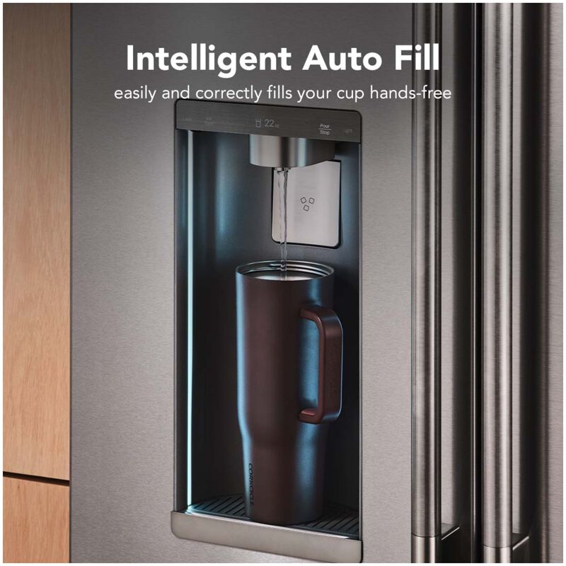 KitchenAid 36 in. 23.1 cu. ft. Smart Counter Depth French Door Refrigerator with Ice & Water Dispenser - Fingerprint Resistant Stainless Steel, , hires