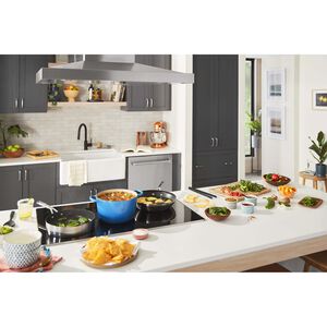 KitchenAid 36 in. Convertible Chimney Style Range Hood with 585 CFM, 3 Fan Speeds , 4 LED & 2 Halogen Lights - Stainless Steel, Stainless Steel, hires