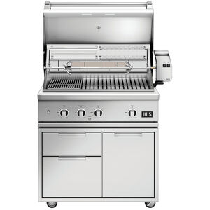 DCS Series 9 36 in. 3-Burner Built-In Liquid Propane Gas Grill with Rotisserie & Smoke Box - Stainless Steel, , hires
