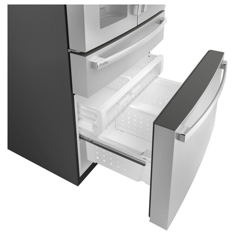 GE Profile 36 in. 27.9 cu. ft. Smart 4-Door French Door Refrigerator with Ice & Water Dispenser - Fingerprint Resistant Stainless, Fingerprint Resistant Stainless, hires