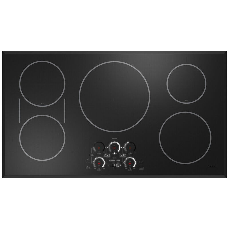 Cafe 36 in. Induction Smart Cooktop with 5 Smoothtop Burners - Black, , hires