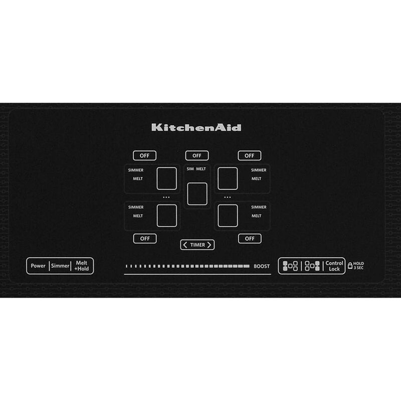 KitchenAid 36inch Induction Cooktop with 5 Smoothtop Burners - Black