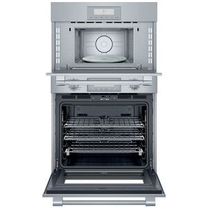 Thermador Professional Series 30 in. 6.1 cu. ft. Smart Electric Microwave/Wall Oven Combo with True European Convection - Stainless Steel, , hires