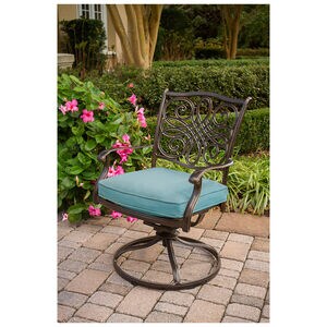 Hanover Traditions 7-Piece Outdoor Dining Set- Blue, , hires