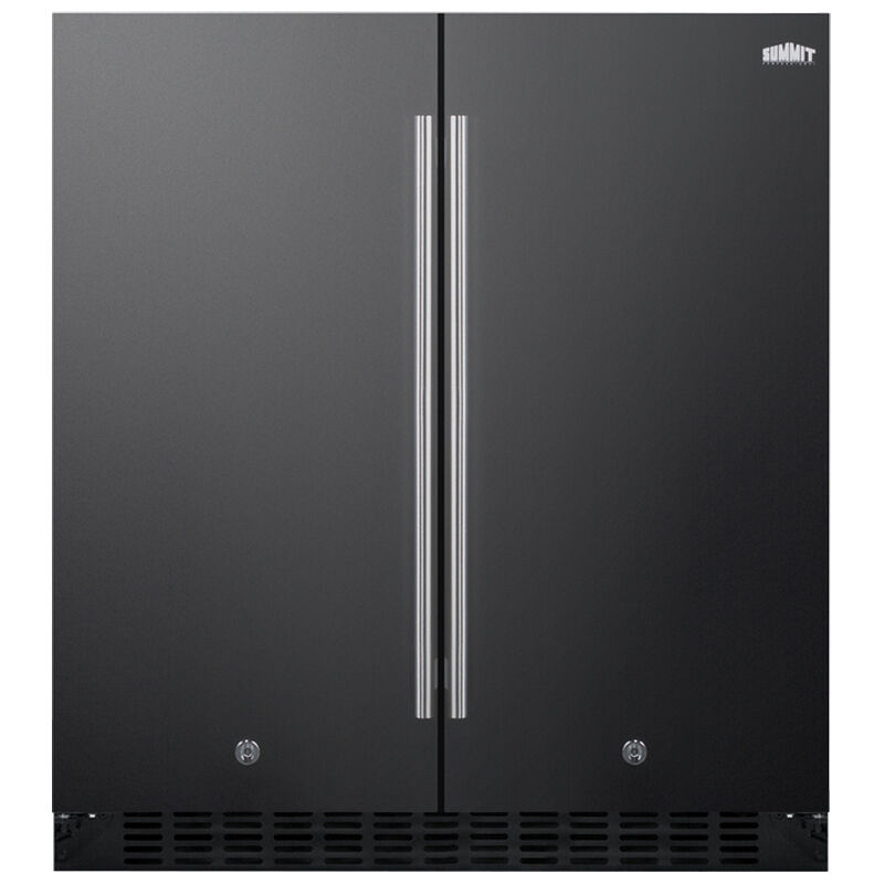Summit 30 in. 5.4 cu. ft. Side by Side Undercounter Refrigerator - Black, , hires