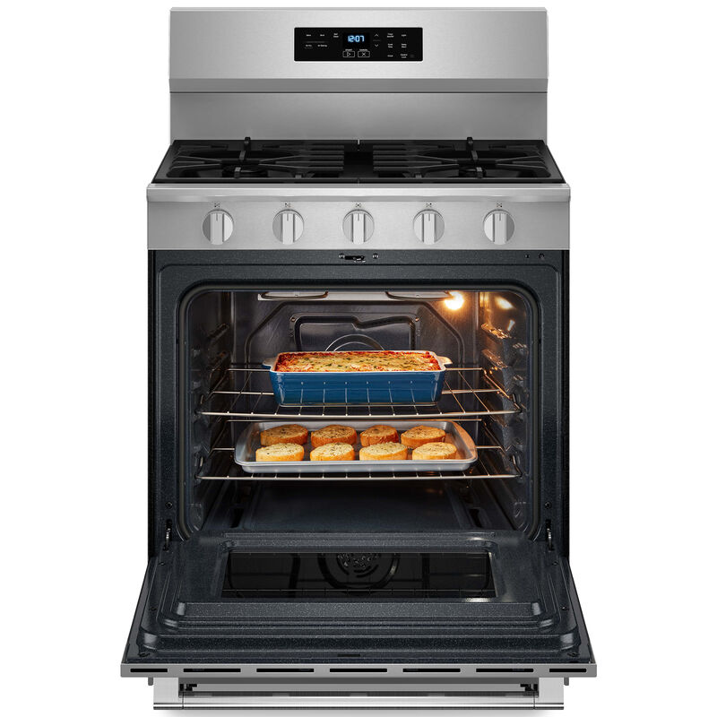 Maytag 30 in. 5 cu. ft. Air Fry Standard Convection Gas Range with 5 Sealed Burners - Fingerprint Resistant Stainless, Fingerprint Resistant Stainless, hires