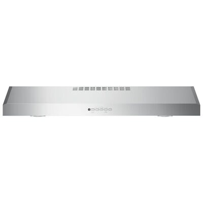 GE 36 in. Convertible Standard Style Range Hood with 310 CFM, 4 Fan Speeds & 2 Halogen Lights - Stainless Steel | JVX5360SJSS