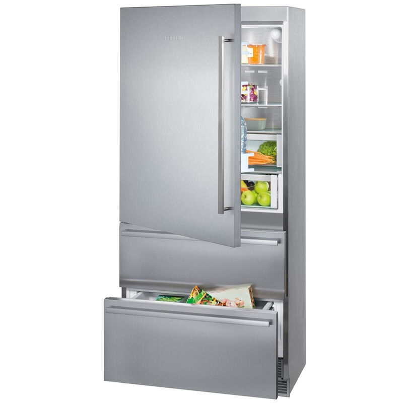Liebherr 36 in. 19.5 cu. ft. Counter Depth Bottom Freezer Refrigerator - Stainless Steel, , hires