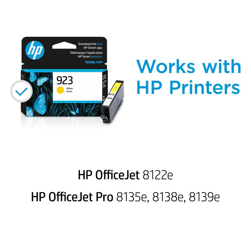 HP 923 Yellow Ink Cartridge, , hires