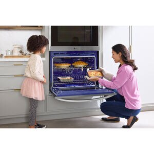 LG 30 in. 9.4 cu. ft. Smart Front Control Electric Double Wall Oven with Standard Convection - PrintProof Stainless Steel, , hires