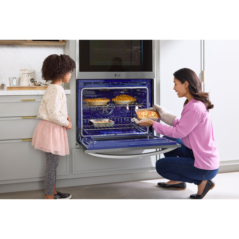 LG 30 in. 9.4 cu. ft. Smart Front Control Electric Double Wall Oven with Standard Convection - PrintProof Stainless Steel, , hires
