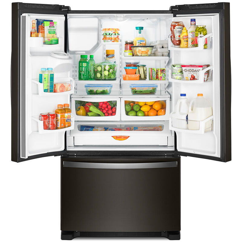 Whirlpool 36 in. 24.7 cu. ft. French Door Refrigerator with Filtered Ice & Water Dispenser - Black Stainless, Black Stainless, hires