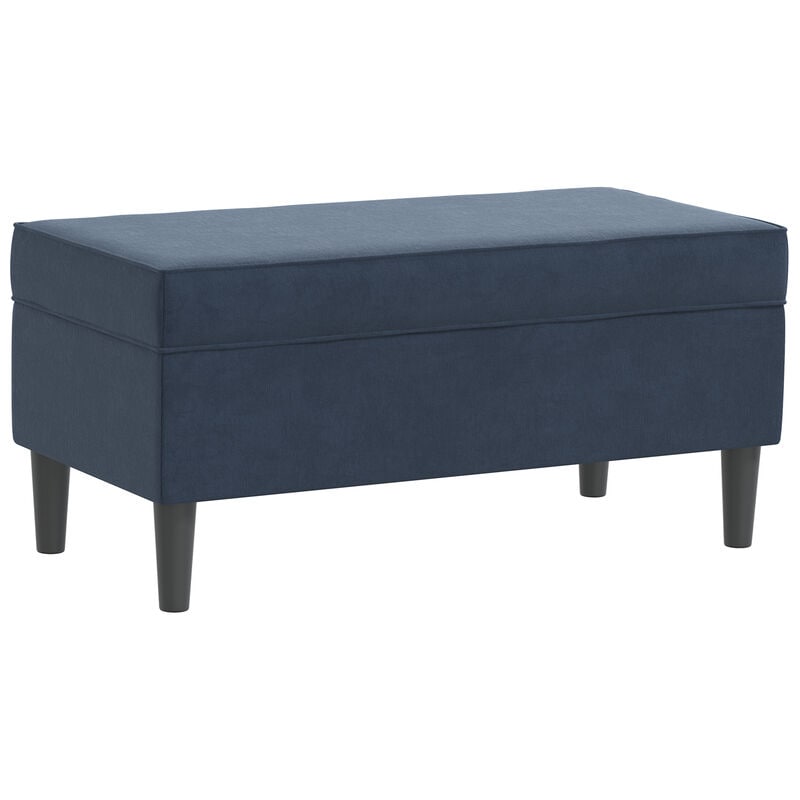 Skyline Furniture Upholstered Storage Bench In Velvet Fabric - Eclipse, , hires