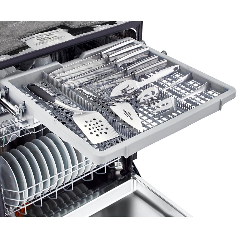 LG 24 in. Front Control Dishwasher with 48 dBa Sound Level, 3rd-Rack, Dynamic Dry & Pocket - PrintProof Stainless Steel, PrintProof Stainless Steel, hires