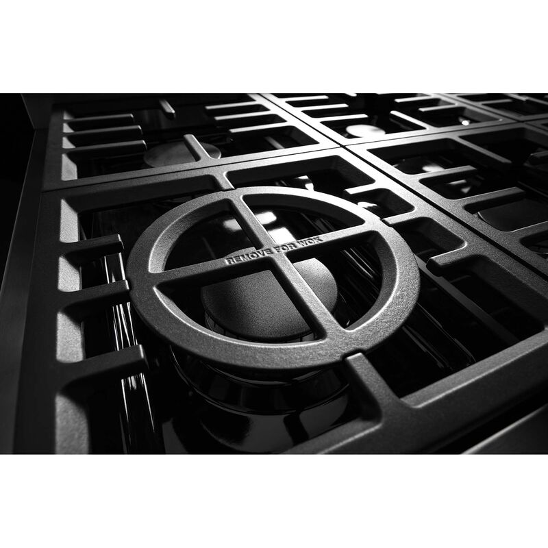 KitchenAid 48 in. 6.3 cu. ft. Smart True European Convection Double Oven Gas Range with 6 Sealed Burners & Griddle - Stainless Steel, , hires