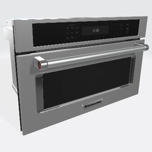 KitchenAid 27 in. 1.4 cu. ft. 900W Built-In Microwave with Convection & Sensor Cooking - Stainless Steel, Stainless Steel, hires