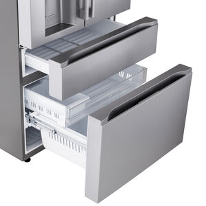 LG 36 in. 28.6 cu. ft. Smart 4-Door French Door Refrigerator with Ice & Water Dispenser - PrintProof Stainless Stee, , hires