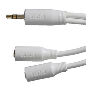 RCA 3.5mm Plug Y Adapter 1 Male to 2 Female, , hires