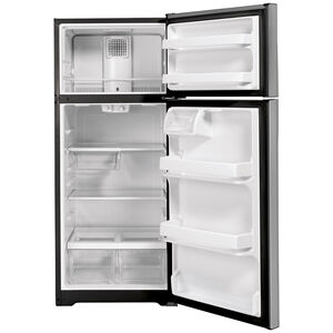 GE 28 in. 16.6 cu. ft. Top Freezer Refrigerator - Stainless Steel, Stainless Steel, hires