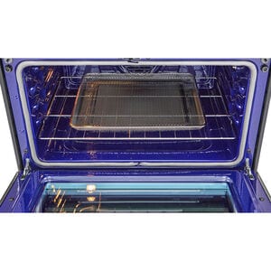 LG InstaView 30 in. 7.3 cu. ft. Smart Air Fry True European Convection Double Oven Slide-In Electric Range with Smoothtop Burners - PrintProof Black Stainless Steel, PrintProof Black Stainless Steel, hires