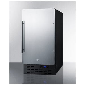 Summit 18 in. 2.7 cu. ft. Built-In Frost Free Compact Upright Freezer with Adjustable Shelves - Stainless Steel, , hires