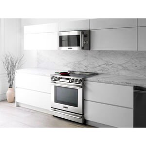 Signature Kitchen Suite 30 in. 1.7 cu. ft. 950W Smart Over-the-Range Microwave with 300 CFM, Convection & Sensor Cooking - Stainless Steel, , hires