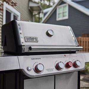 Weber Genesis S-335 3-Burner LP Gas Grill with Electronic Ignition System, Side Burner & Sear Burner - Stainless Steel, , hires