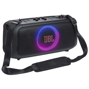 JBL Partybox On-The-Go Essential Rechargeable Splashproof Bluetooth Party Speaker with Microphone - Black, , hires