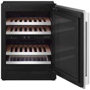 Signature Kitchen Suite 24 in. Undercounter Smart Wine Cooler with Metal & Wood Racks, Dual Temperature Zones & 41 Bottle Capacity - Custom Panel Ready, , hires
