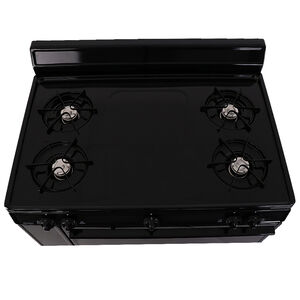 Premier 36 in. 3.9 cu. ft. Gas Range with Open Burners - Black, , hires