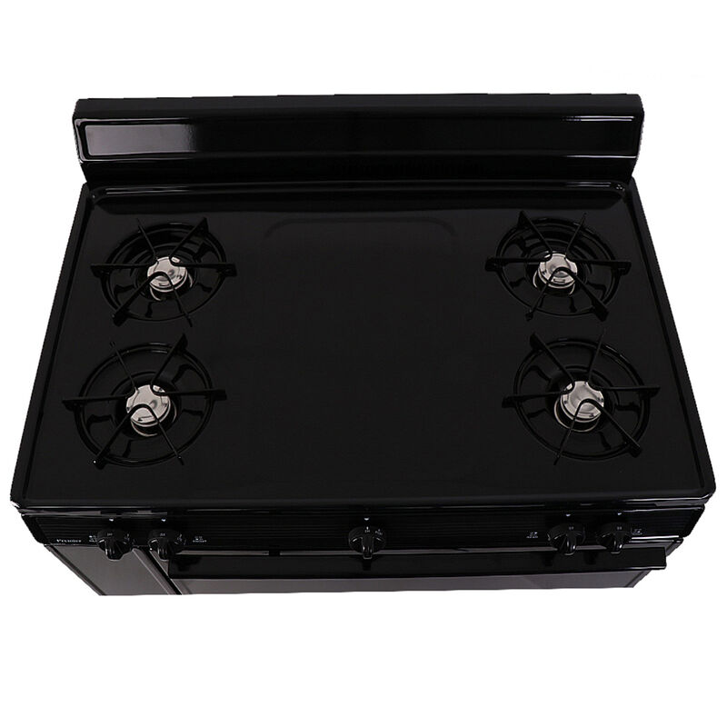 Premier 36 in. 3.9 cu. ft. Gas Range with Open Burners - Black, , hires