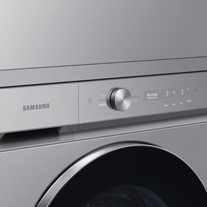 Samsung Bespoke 27 in. 7.6 cu ft. Smart Stackable Electric Dryer with AI Optimal Dry, Super Speed Dry, Sensor Dry, Sanitize & Steam Cycle - Silver Steel, Silver Steel, hires