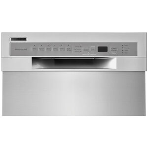 Frigidaire 18 in. Front Control Dishwasher with 52 dBa Sound Level & Pocket - Stainless Steel, Stainless Steel, hires
