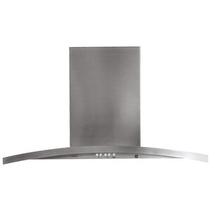 GE Profile 36 in. Chimney Style Range Hood with 4 Speed Settings, 420 CFM & 2 LED Lights - Stainless Steel, , hires