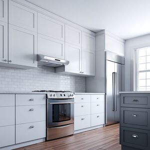 XO 30 in. Convertible Standard Style Range Hood with 350 CFM, 2 Fan Speeds & 2 Halogen Lights - Stainless Steel, Stainless Steel, hires