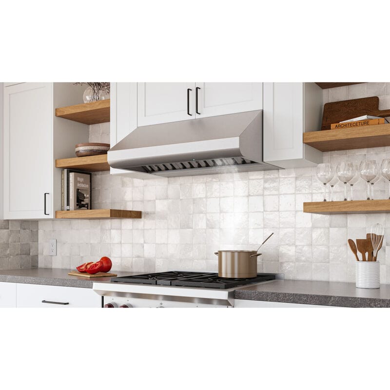 Broan Elite E64000 Series 30 in. Canopy Pro Style Range Hood with 4 Speed Settings, 650 CFM & 3 LED Lights - Stainless Steel, , hires